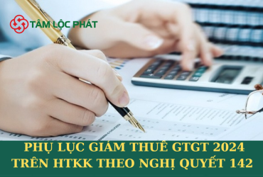 Phụ lục giảm thuế GTGT 2024 trên HTKK theo Nghị quyết 142