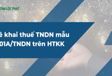 Hướng dẫn kê khai thuế TNDN mẫu 01A/TNDN trên HTKK