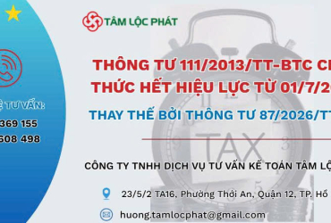 THÔNG TƯ 111/2013 CHÍNH THỨC HẾT HIỆU LỰC VÀ BỊ THAY THẾ BỞI THÔNG TƯ 87/2026/TT-BCT?