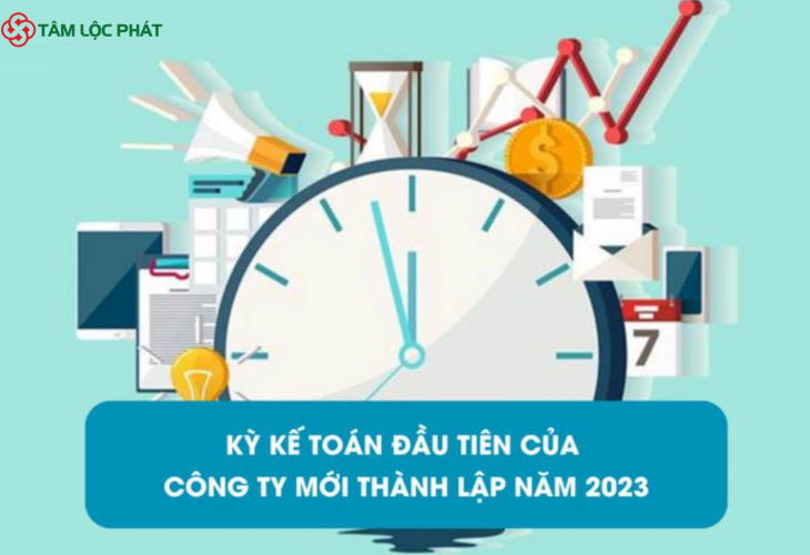 Kỳ kế toán đầu tiên của công ty mới thành lập năm 2023 tính từ thời điểm nào?