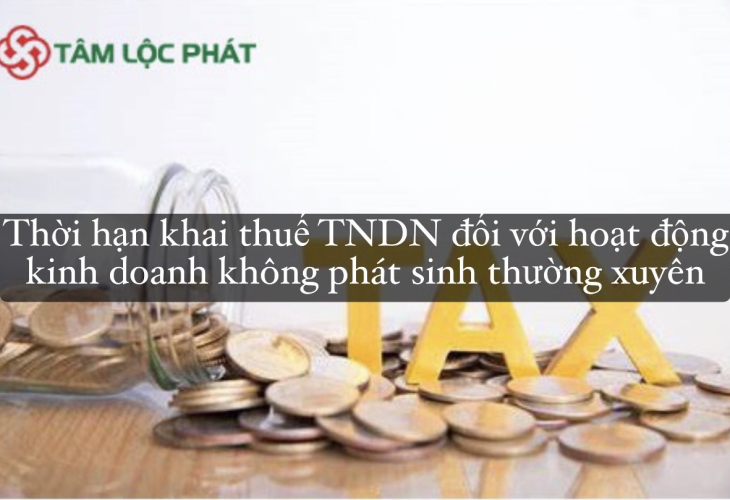 Công ty phát sinh hoạt động kinh doanh không thường xuyên thì thời hạn khai thuế là bao lâu?