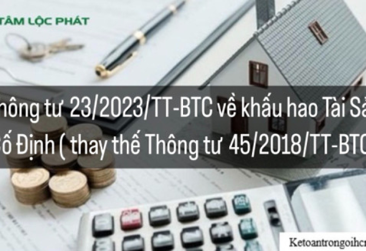 Đã có Thông tư 23/2023/TT-BTC về khấu hao tài sản cố định (thay thế Thông tư 45/2018/TT-BTC)