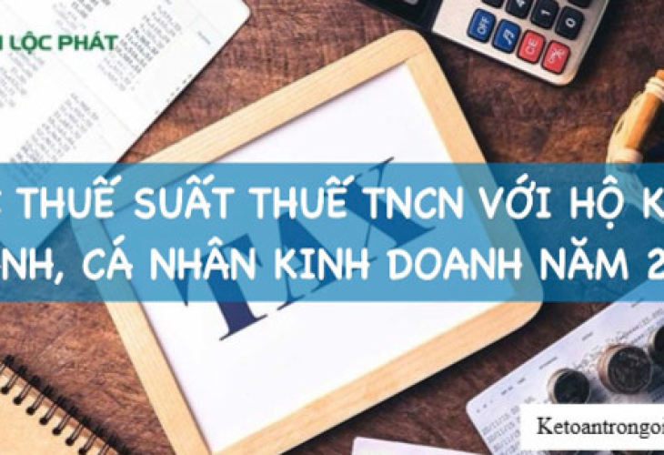 Mức thuế suất thuế TNCN với hộ kinh doanh, cá nhân kinh doanh năm 2023