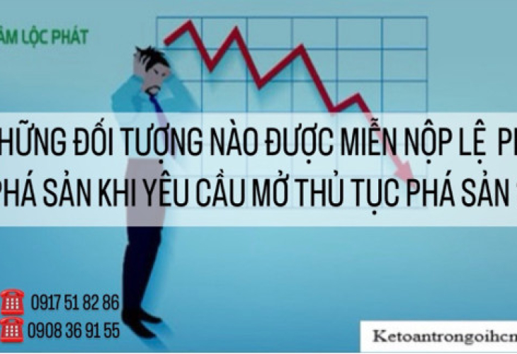 Những đối tượng nào được miễn nộp lệ phí phá sản khi yêu cầu mở thủ tục phá sản?