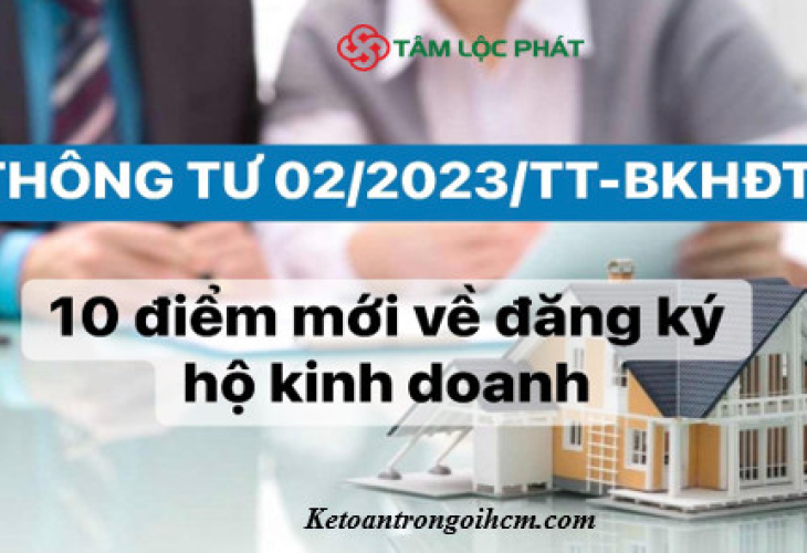 Thông tư 02/2023/TT-BKHĐT: 10 điểm mới về đăng ký hộ kinh doanh